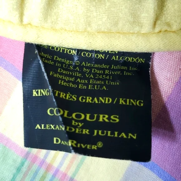 KING Plaid Duvet Cover + Pillow Shams - Cotton/poly blend - Picture 8 of 15